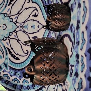 Pumpkin candle holder set